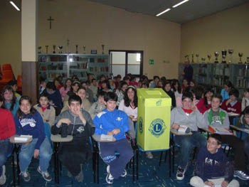 le classi della scuola Giovanni XXIII durante gli incontri