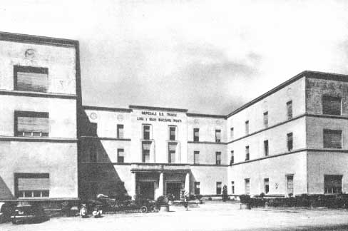 l'ospedale negli anni '60 prima dell'attuale ammodernamento