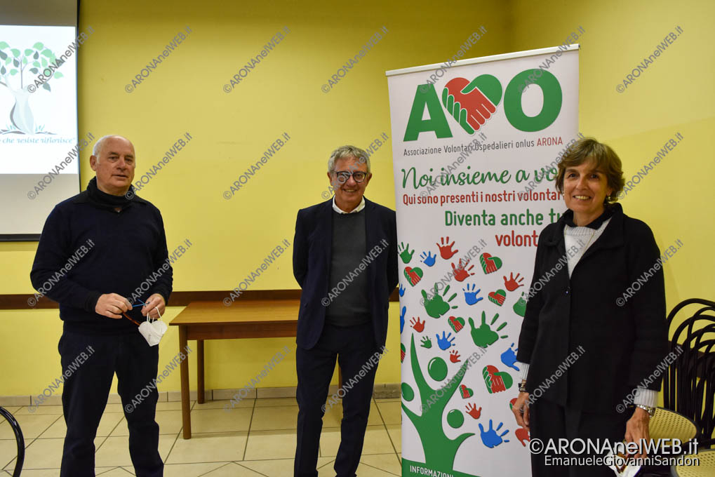 EGS2022_04989 | Anna Marini presidente AVO Arona con Massimo Silumbra, presidente nazionale Federavo e Fausto Cicoletti vicepresidente AVO Arona