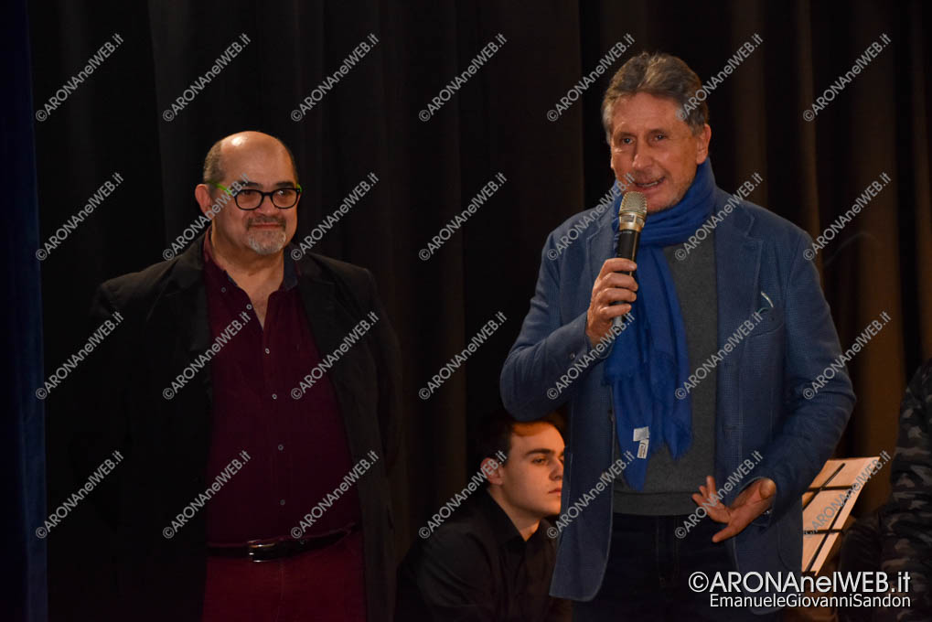 EGS2022_30792 | Mario Biasio, presidente della Filarmonica Aronese con il sindaco Federico Monti